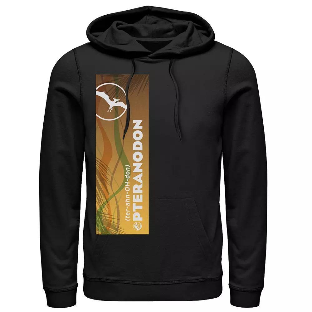 Men's Jurassic World Pteranodon Right Panel Hoodie, Size: XL, Black Product Image
