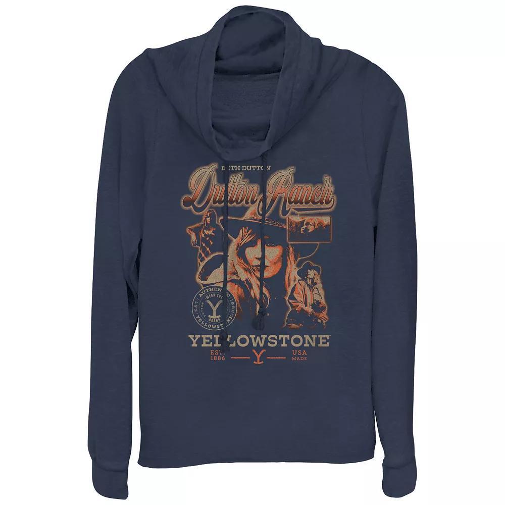 Women's Star Wars The Force Is Strong With This Mom Cowlneck Graphic Lightweight Long Sleeve, Size: XS, Blue Product Image