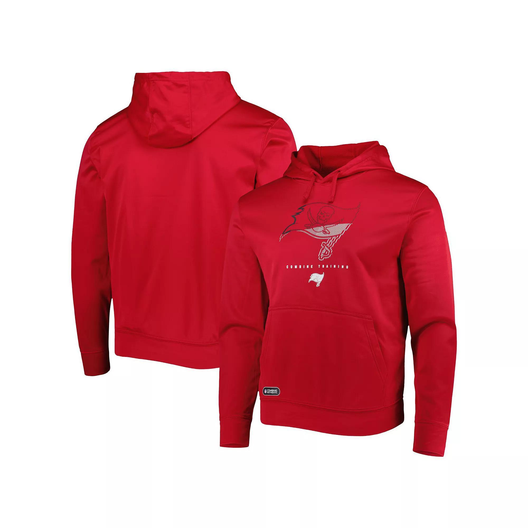 Men's New Era Red Tampa Bay Buccaneers Combine Authentic Watson Pullover Hoodie, Size: XL Product Image