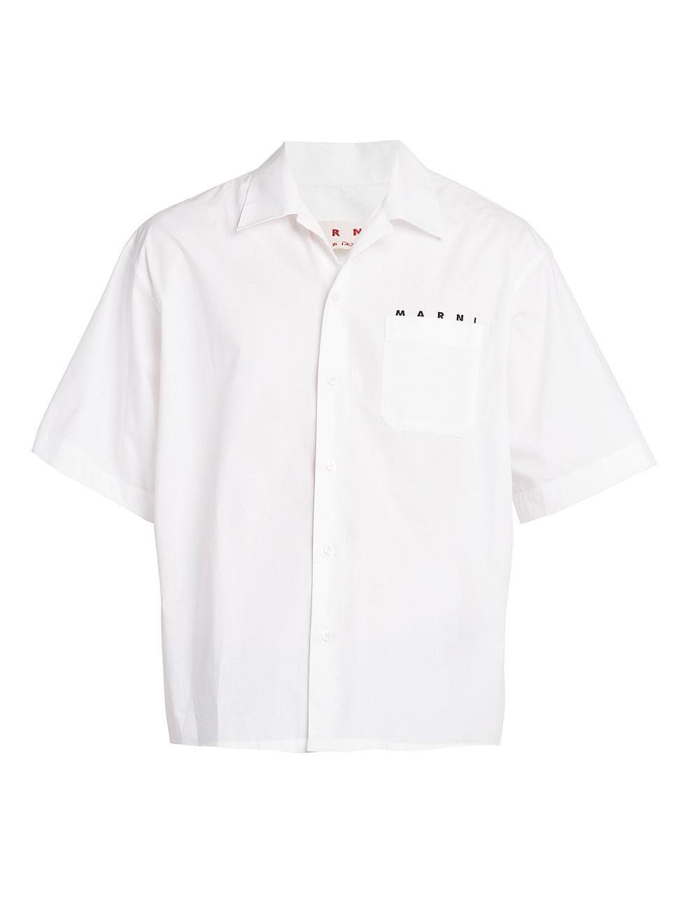 Mens Logo Poplin Camp Shirt Product Image