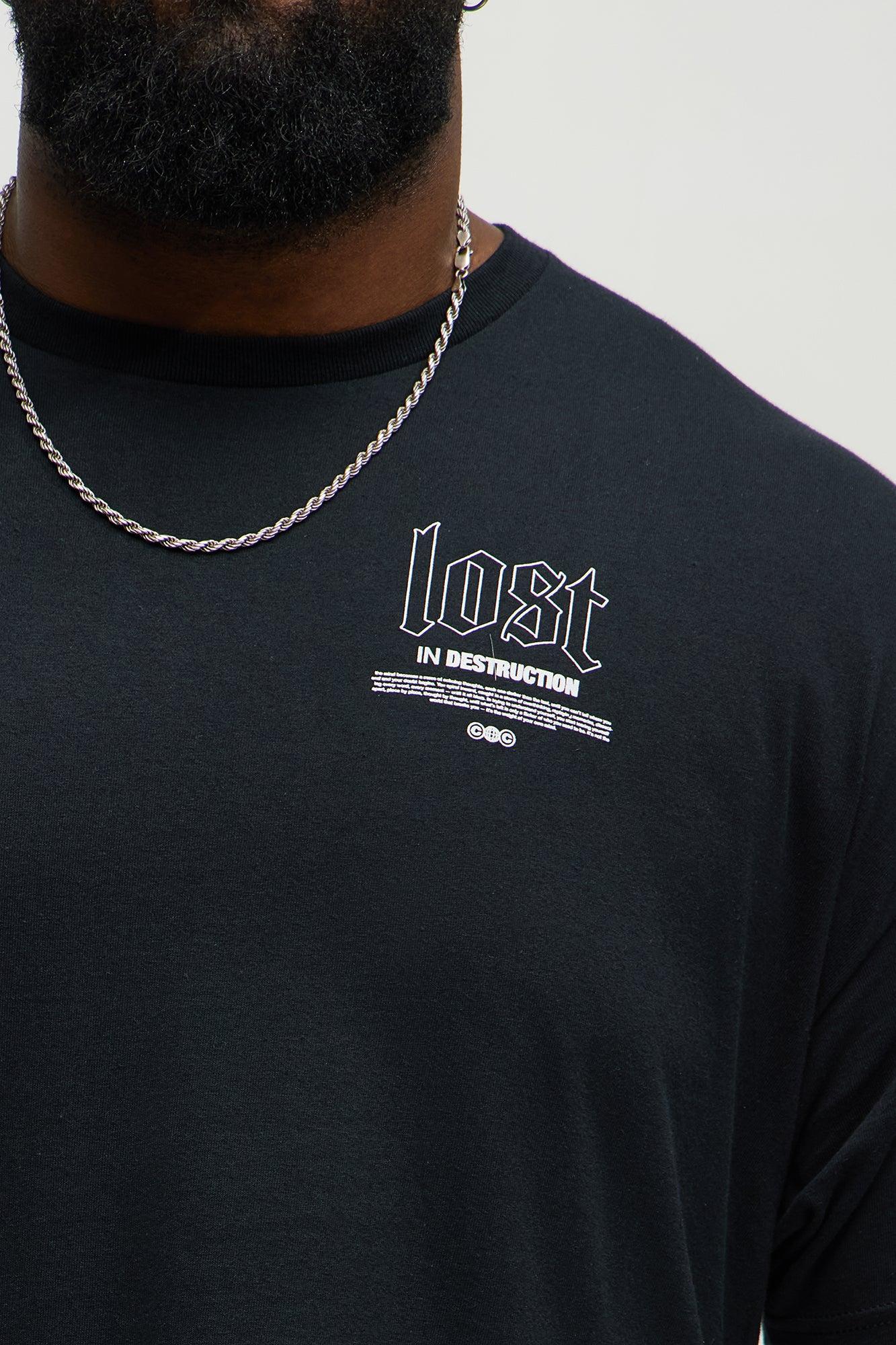 Lost In Destruction Short Sleeve Tee - Black Product Image