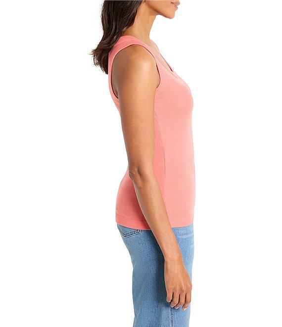 NIC + ZOE Perfect Knit Rib Scoop Neck Sleeveless Tank Product Image