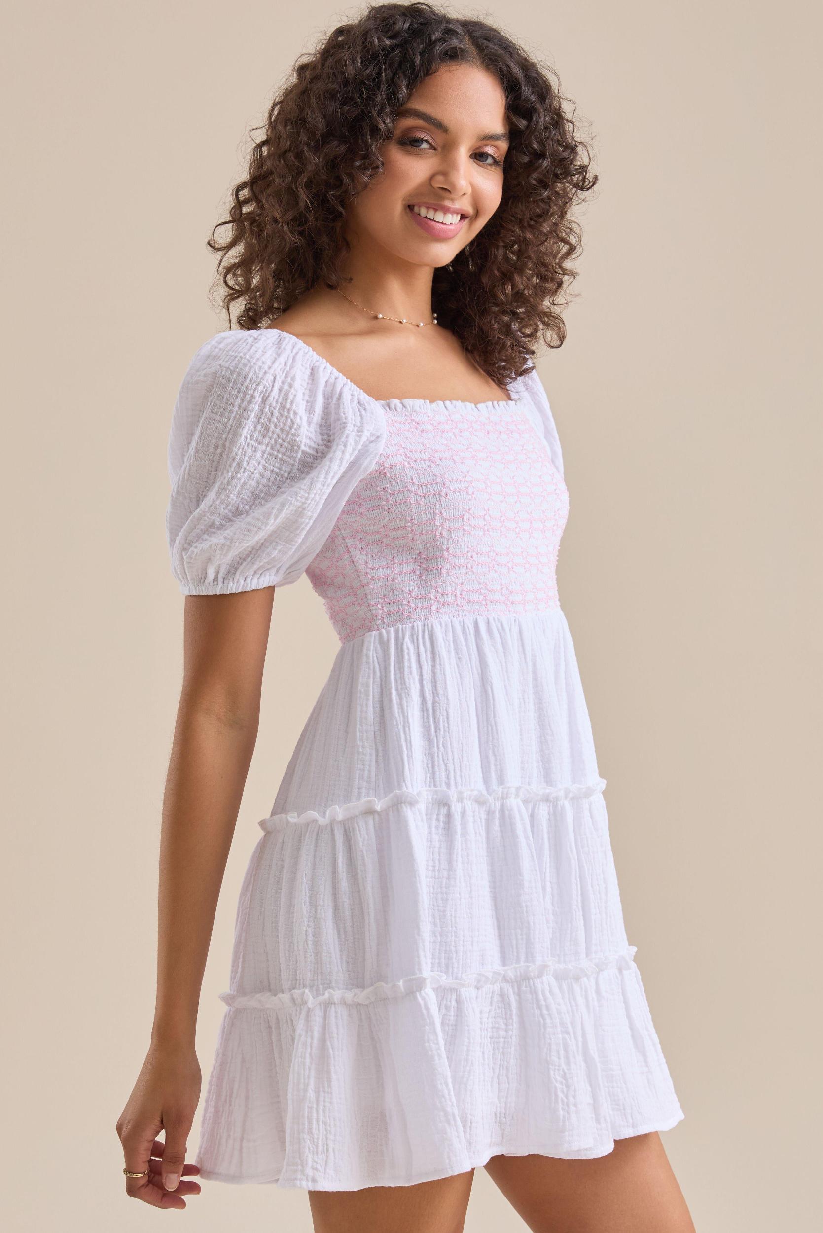 Mallie Embroidered Mini Dress Product Image