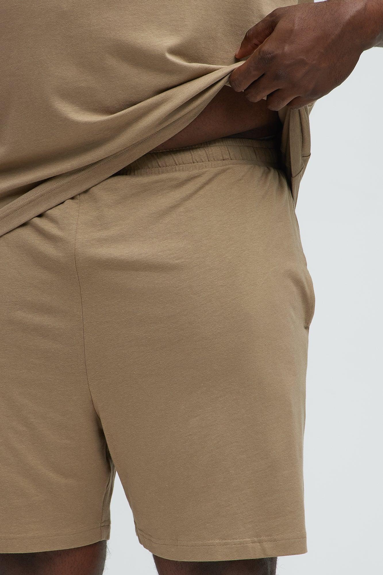 Essential Modal Lounge Shorts - Taupe Male Product Image