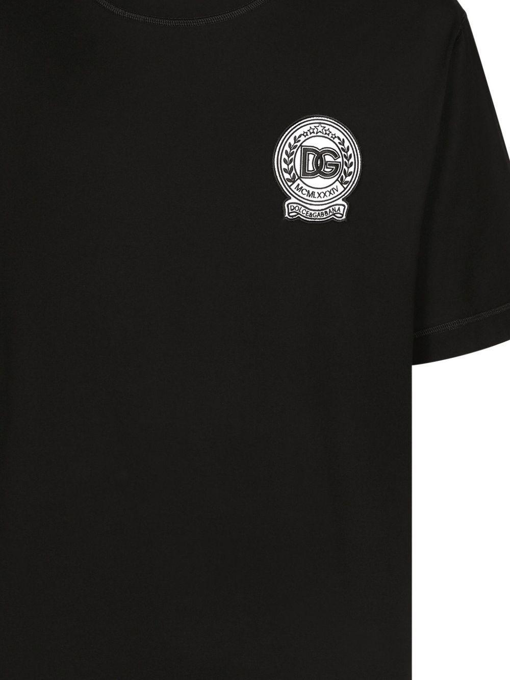 DG-embroidered cotton T-shirt Product Image