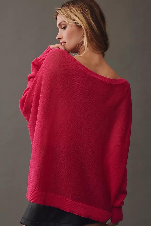 Maeve Boat-Neck Sheer Linen Sweater Product Image