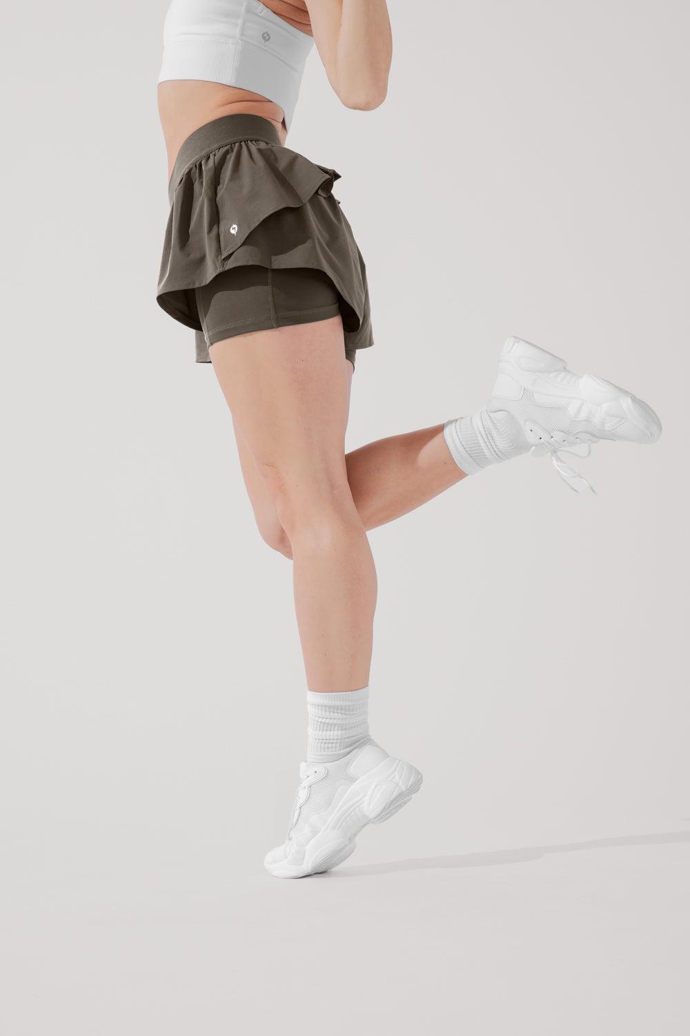On the Run Ruffle Short - Blue Breeze Product Image