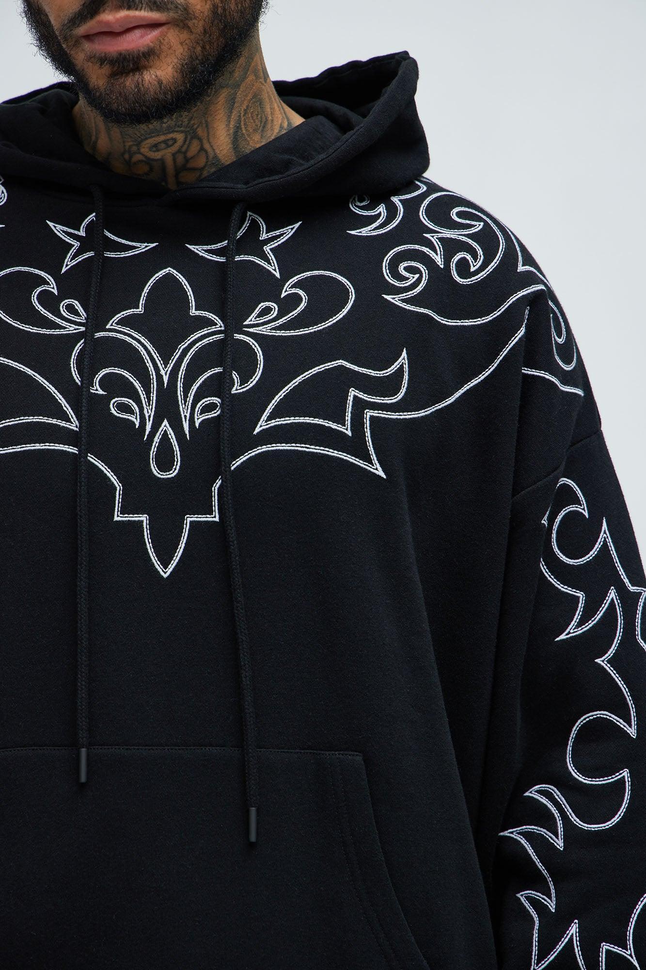 Tyson Western Oversized Hoodie - Black Product Image