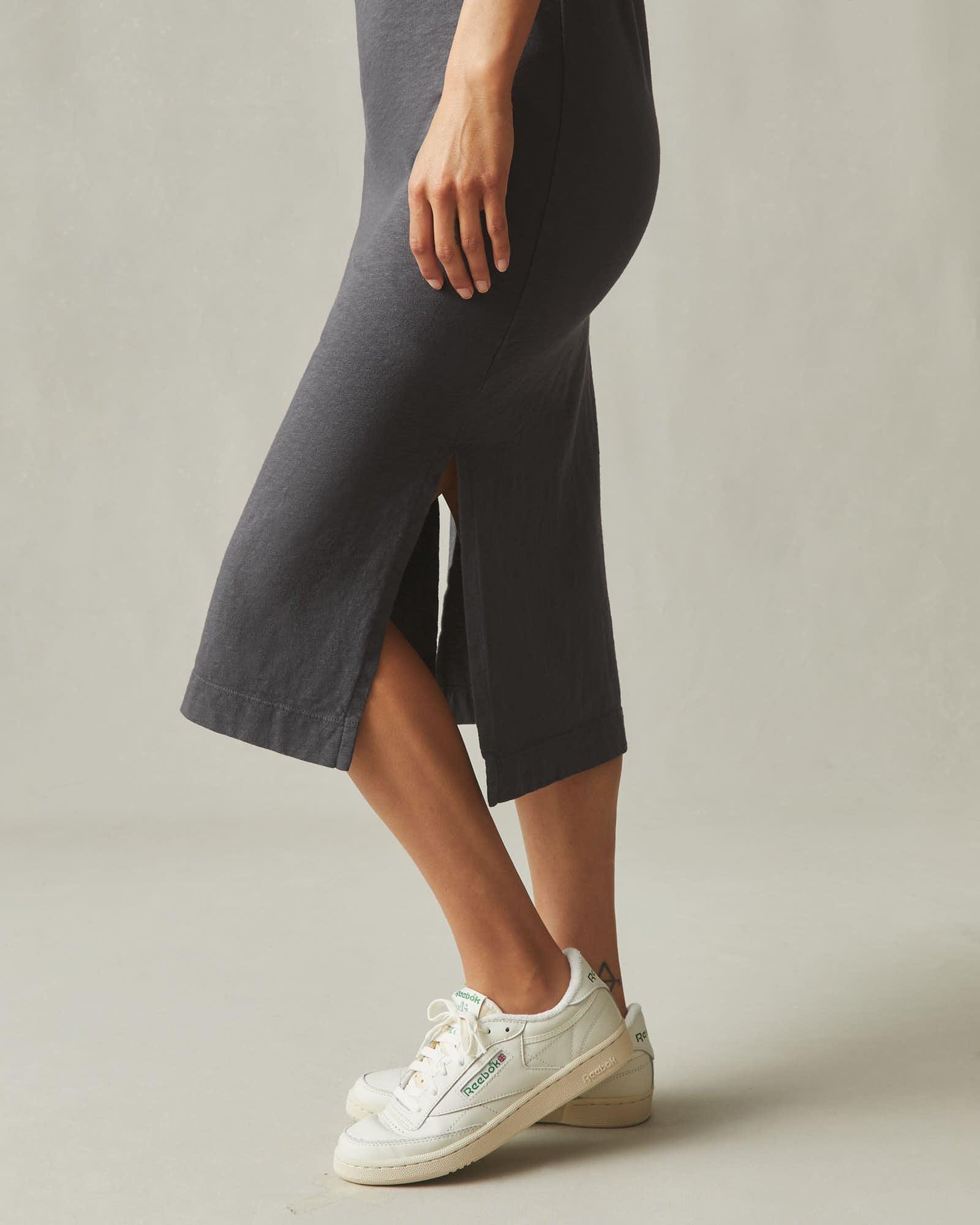 Women's Premium Slub Tank Dress - Dark Charcoal Product Image
