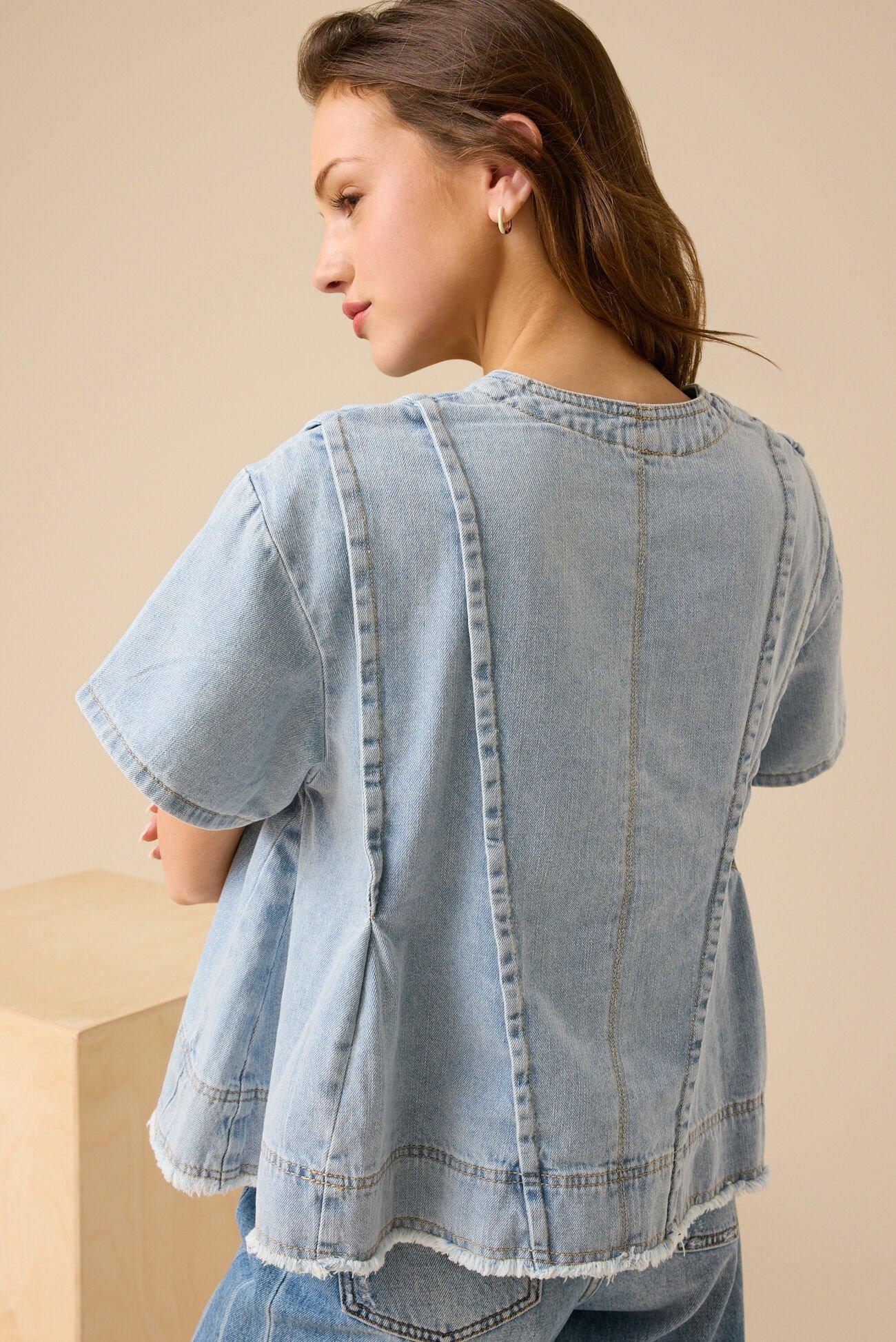 Hanah Denim Top Product Image