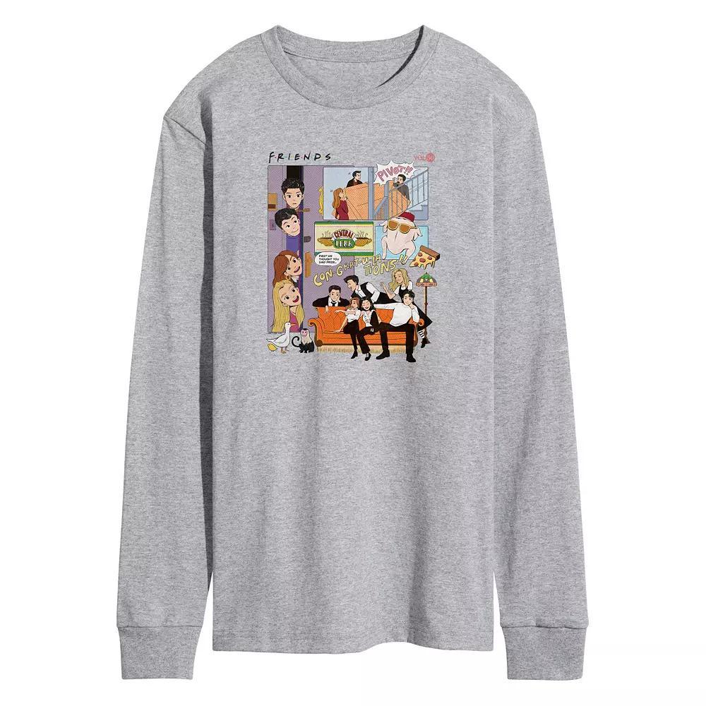 Men's Friends 30 Years Long Sleeve Graphic Tee, Size: XL, Grey Gray Product Image