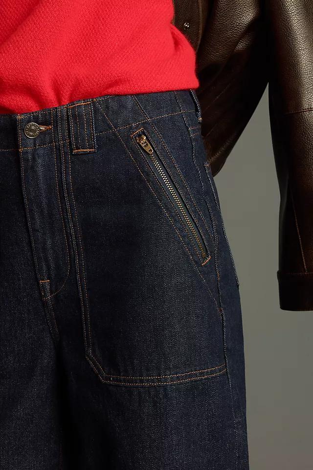 Edwin Rowan High-Rise Wide-Leg Cuffed Jeans Product Image