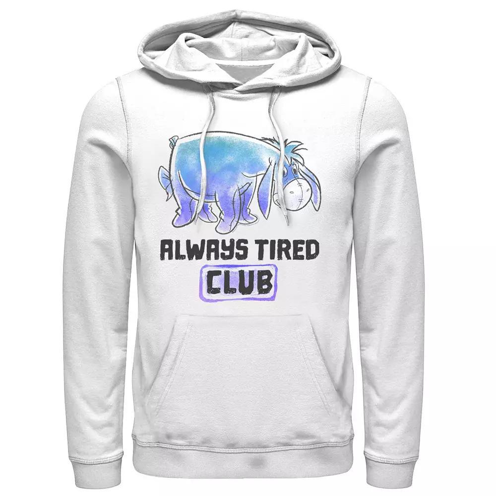 Disney's Winnie The Pooh Eeyore Men's Always Tired Club Hoodie, Size: Medium, White Product Image