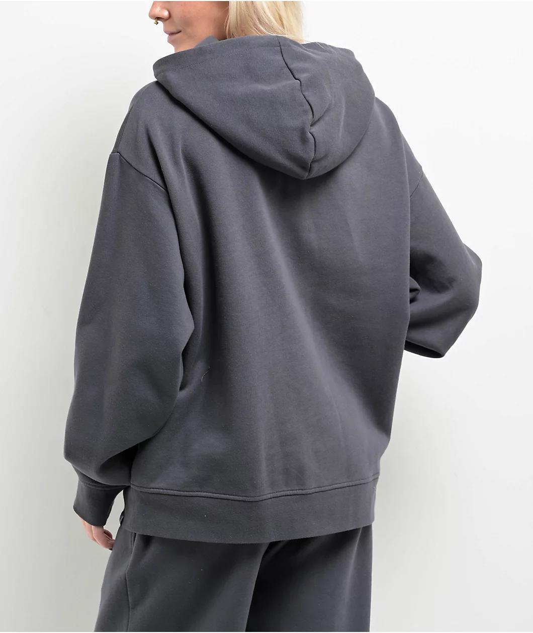 Broken Promises Beware Grey Rhinestone Hoodie Product Image