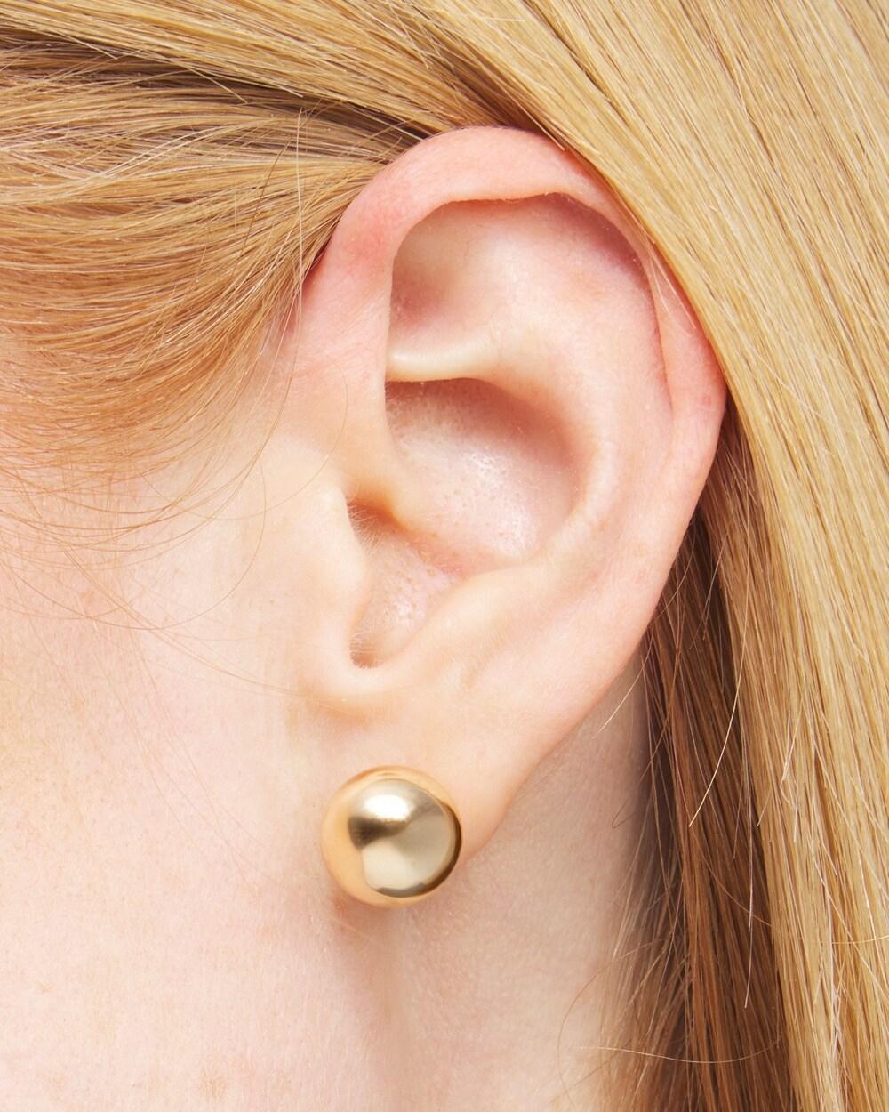 Gold Tone Stud Earrings Product Image