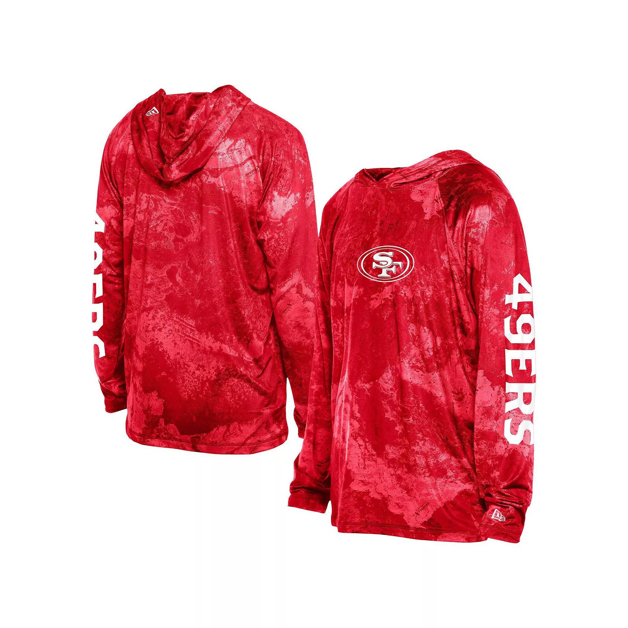 Men's New Era  Red San Francisco 49ers RealTree Xtreme Camo Raglan Long Sleeve Hooded Top, Size: 3XL Product Image