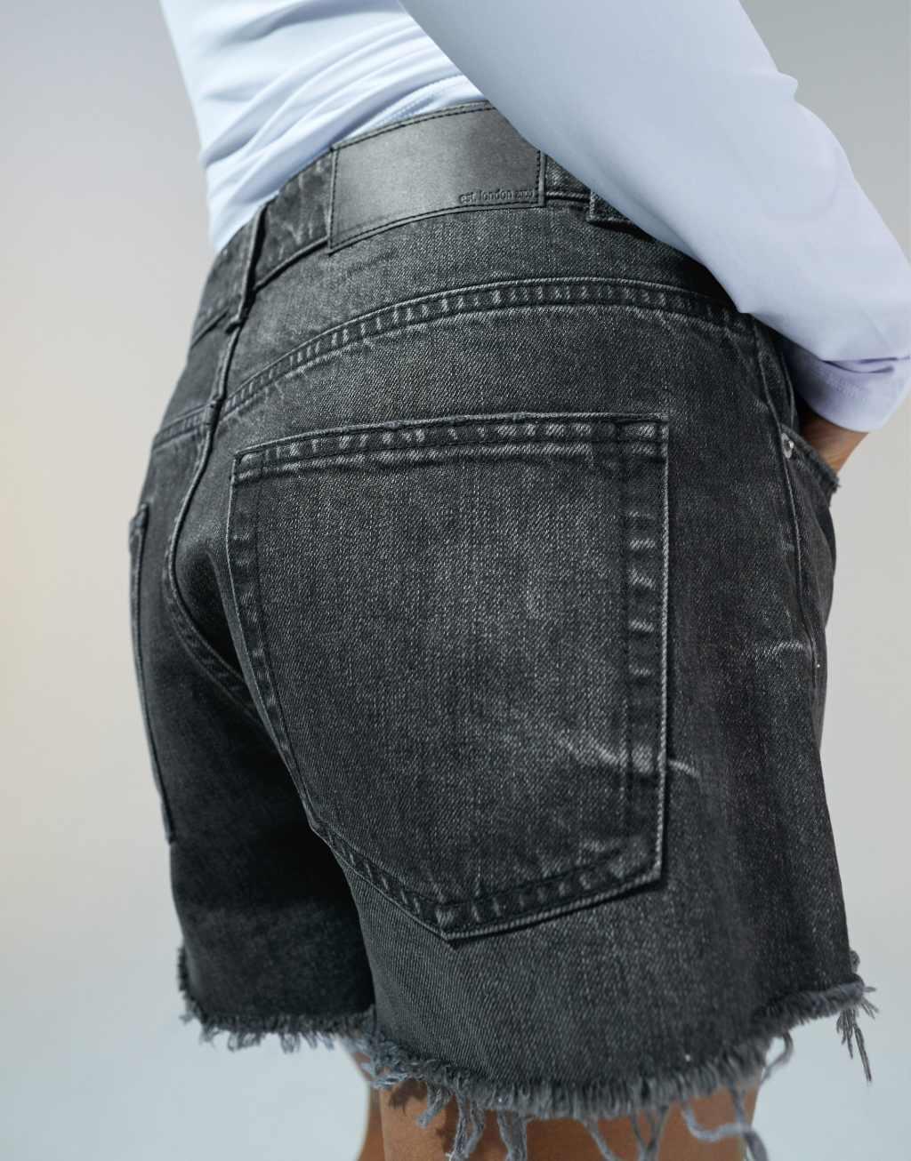 ASOS DESIGN denim relaxed short Product Image