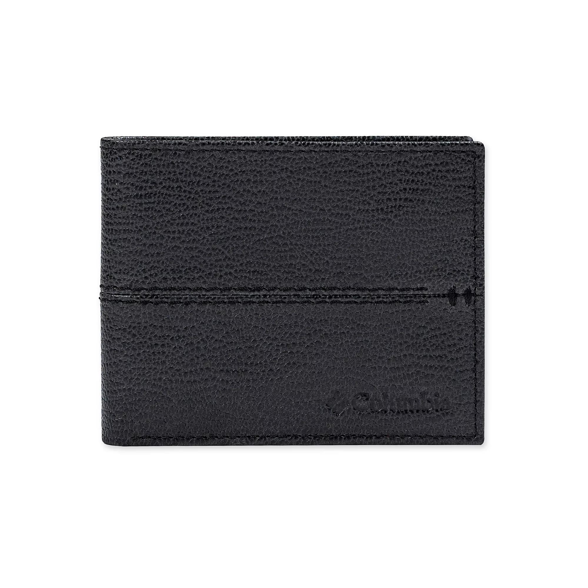 Men's Columbia RFID Extra Capacity Pebble Grain Bifold Wallet, Black Product Image