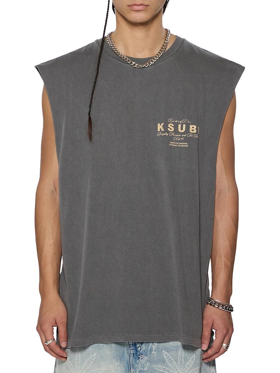 Mens Cutoff Washed Logo T-Shirt Product Image