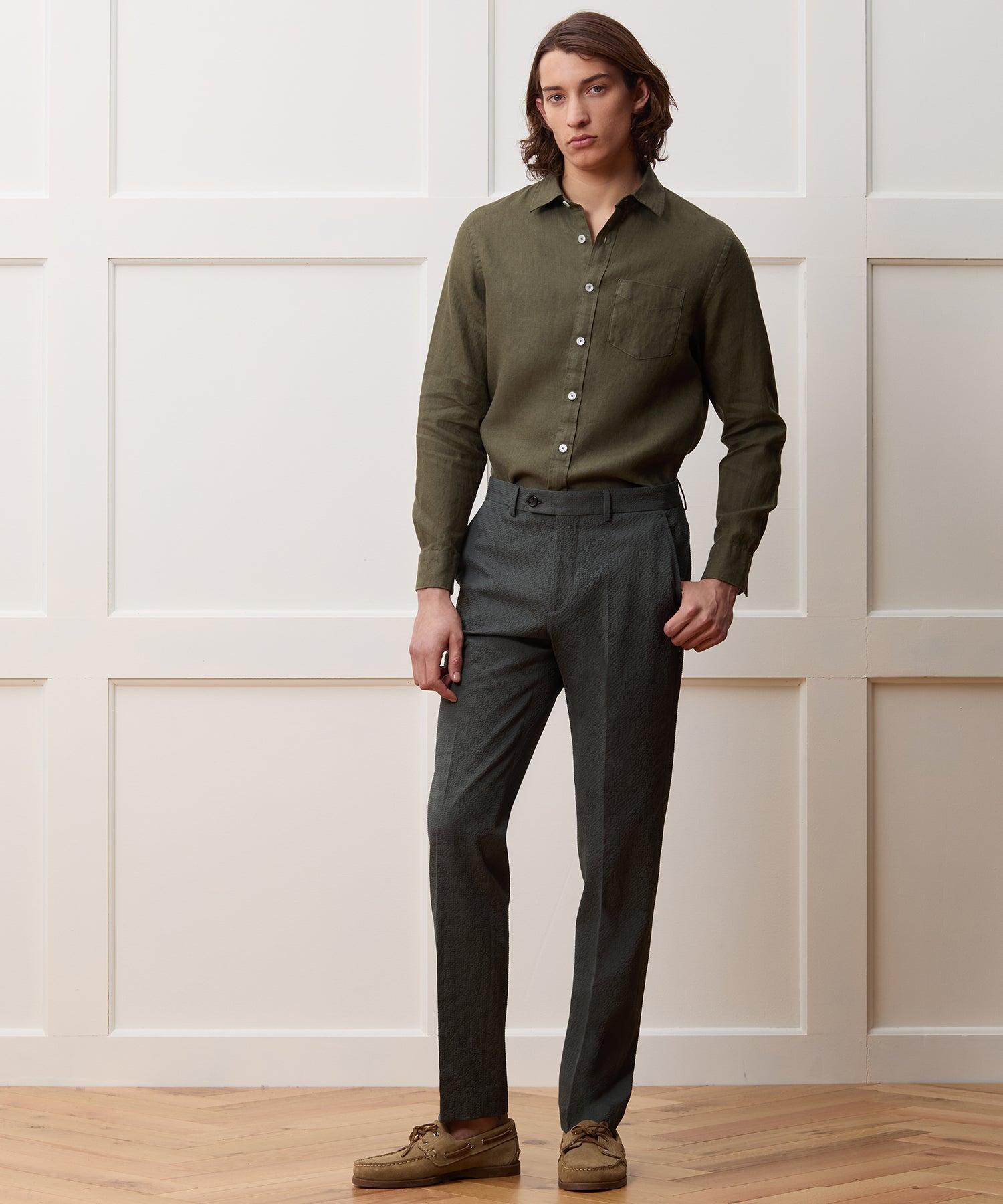 Sea Soft Irish Linen Point Collar Shirt Product Image