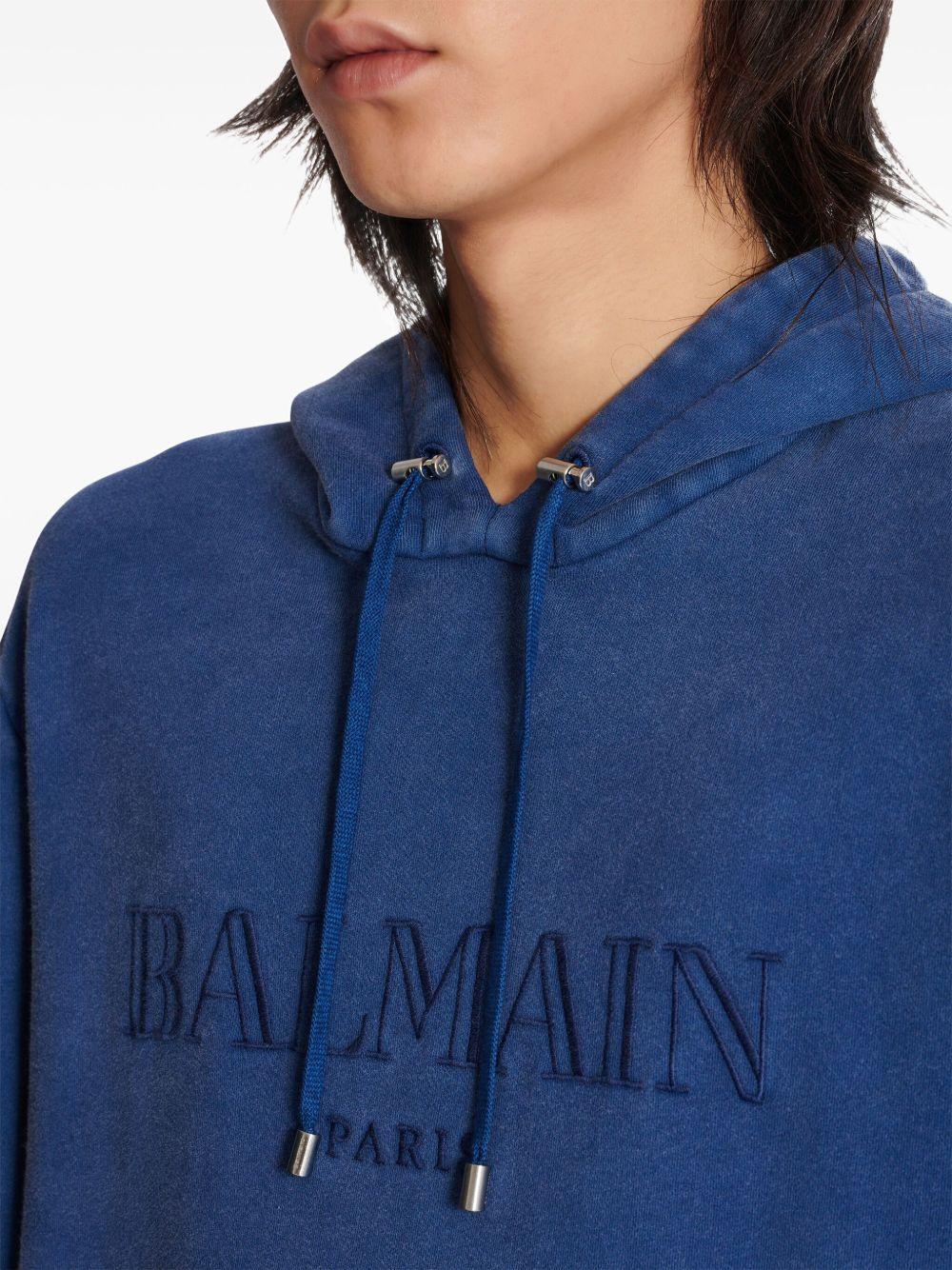 embroidered-logo hoodie Product Image