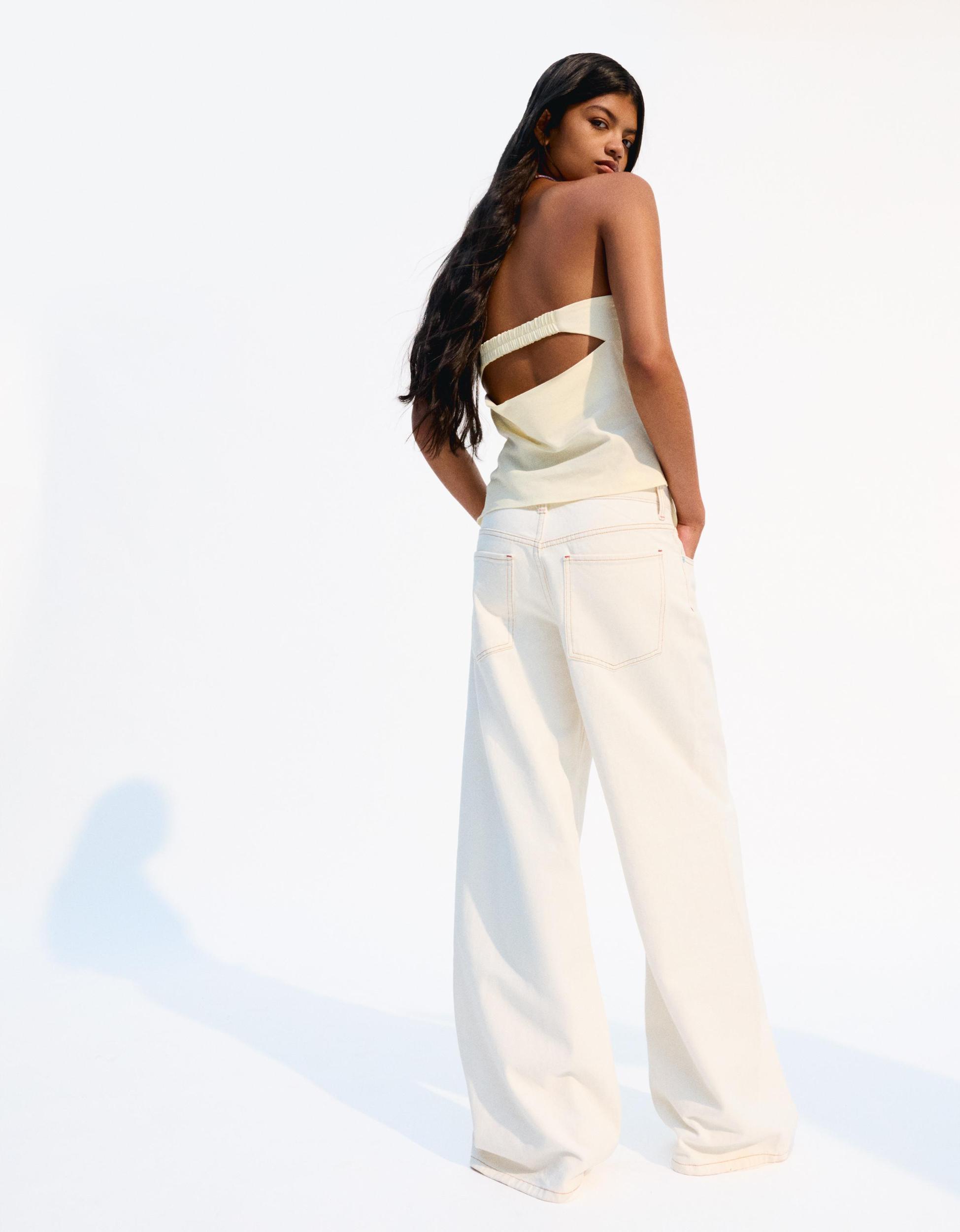 Linen blend bandeau top Product Image
