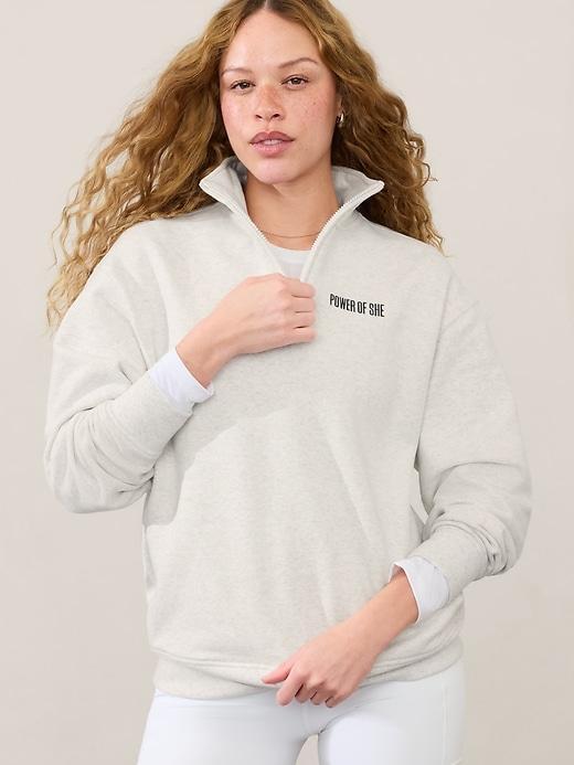Power of She Forever Fleece 1/4 Zip Sweatshirt Product Image