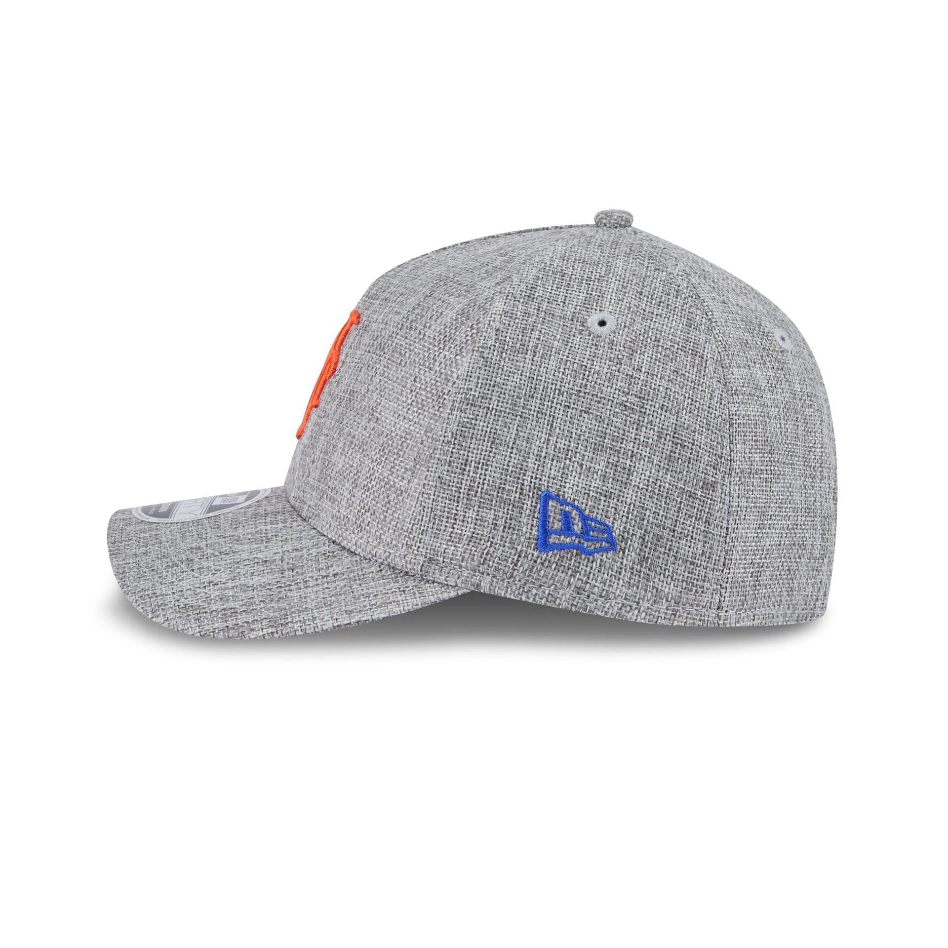New York Mets Cotton Weave Gray 9FORTY M-Crown A-Frame Snapback Hat Male Product Image