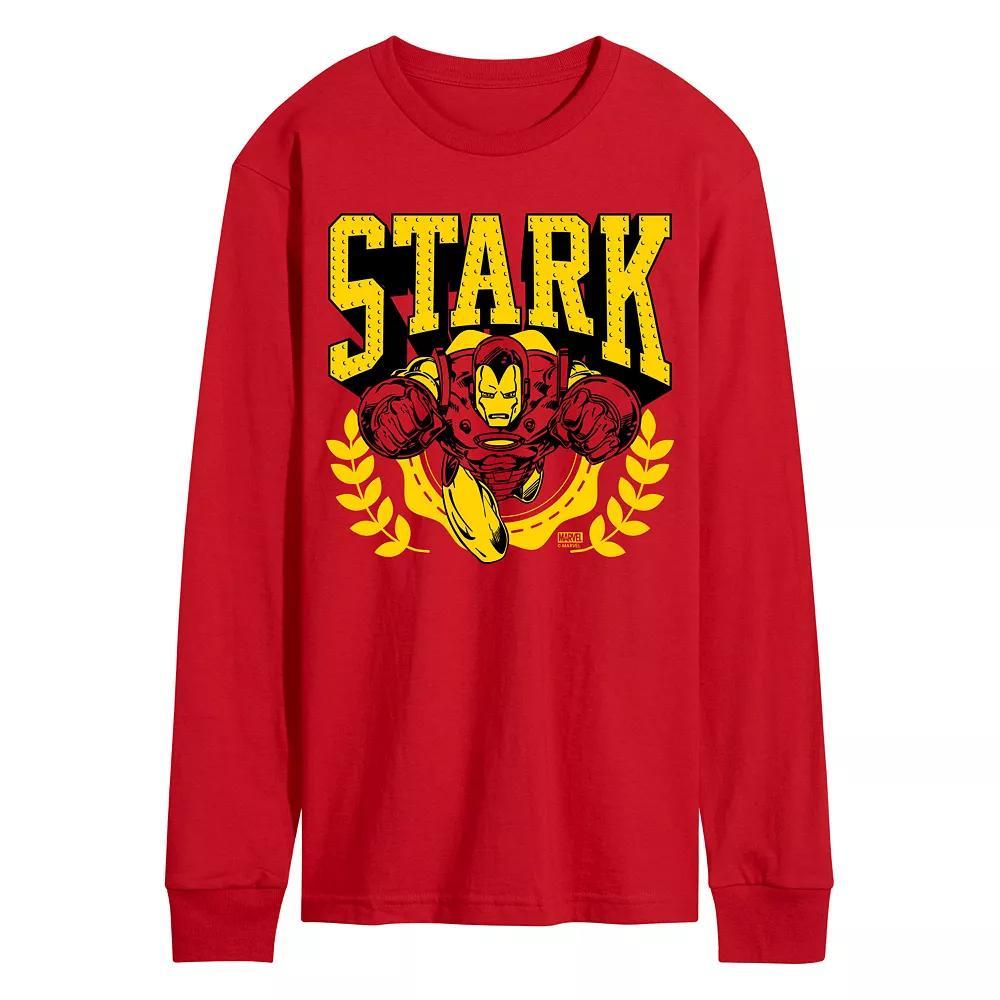 Mens Marvel Iron Man Stark Collegiate Long Sleeve Graphic Tee Product Image