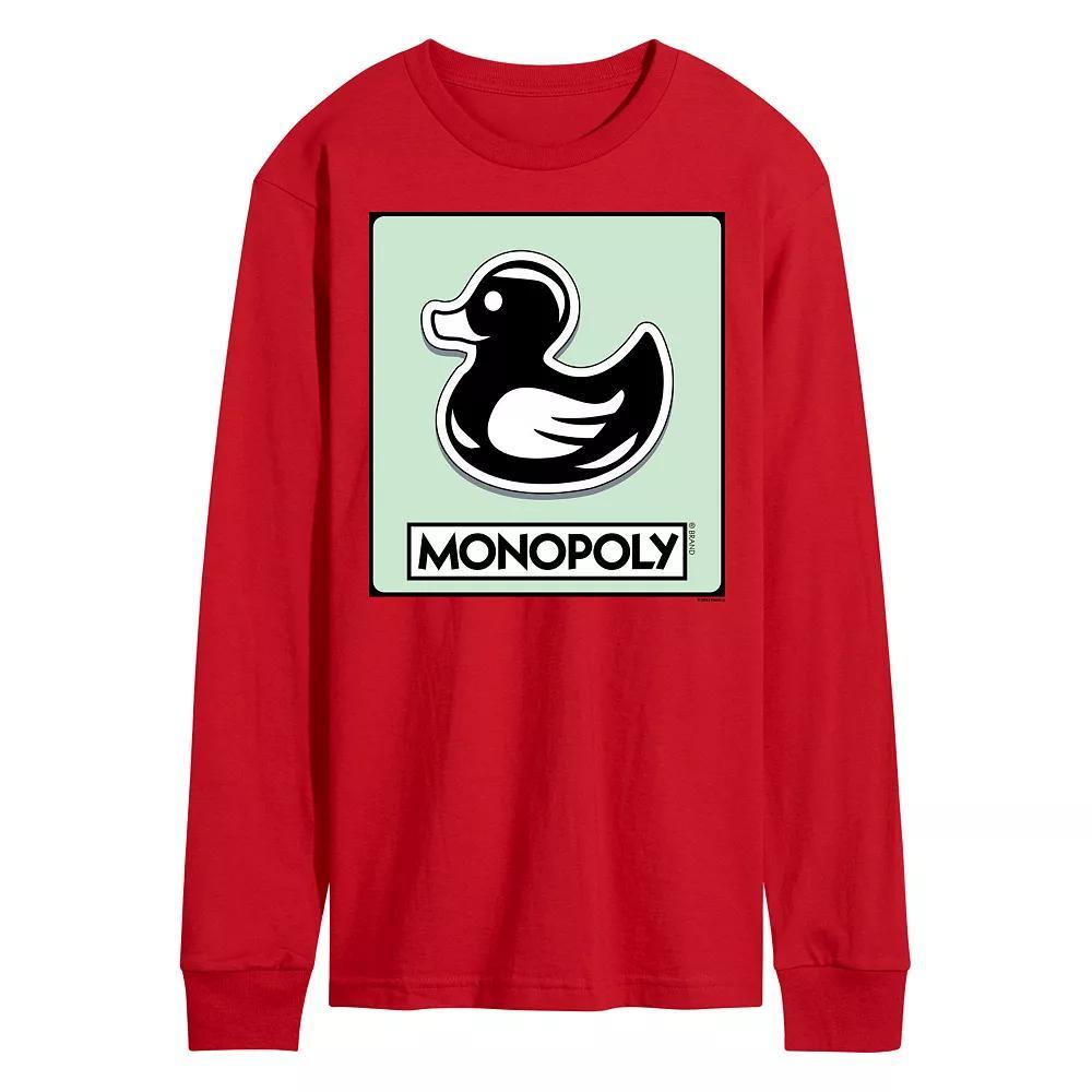 Mens Monopoly Duck Token Long Sleeve Graphic Tee Product Image
