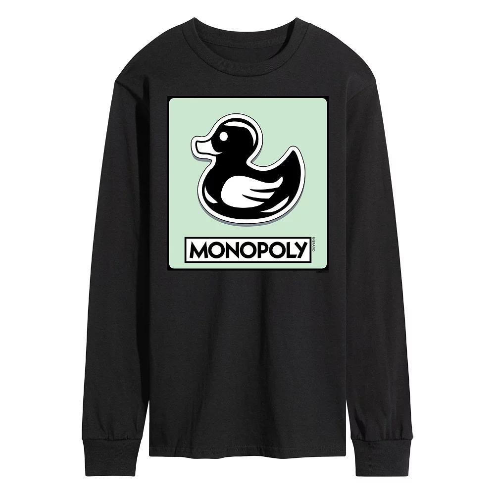 Mens Monopoly Duck Token Long Sleeve Graphic Tee Product Image