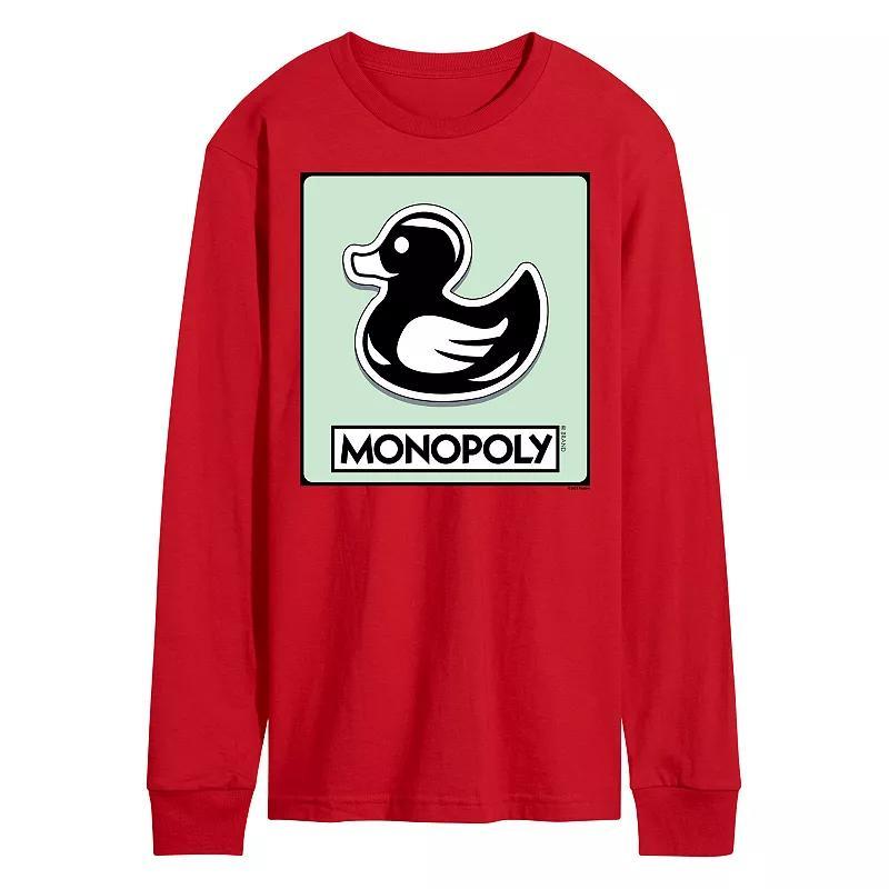 Mens Monopoly Duck Token Long Sleeve Graphic Tee Product Image