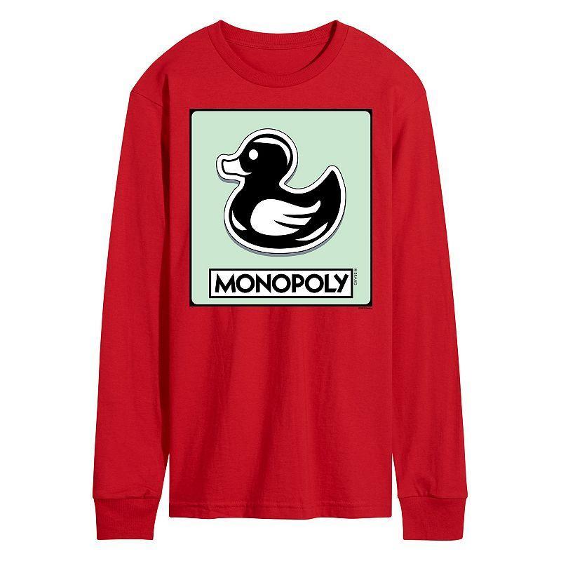 Mens Monopoly Duck Token Long Sleeve Graphic Tee Product Image