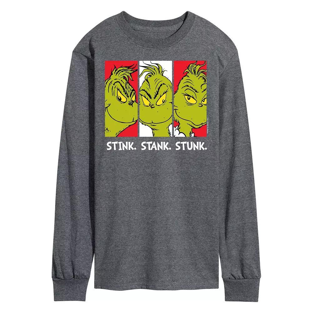 Mens Dr. Seuss Grinch Stink Stank Stunk Long Sleeve Tee Product Image
