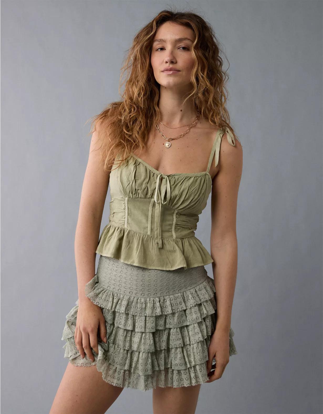 AE Corset Peplum Top Product Image