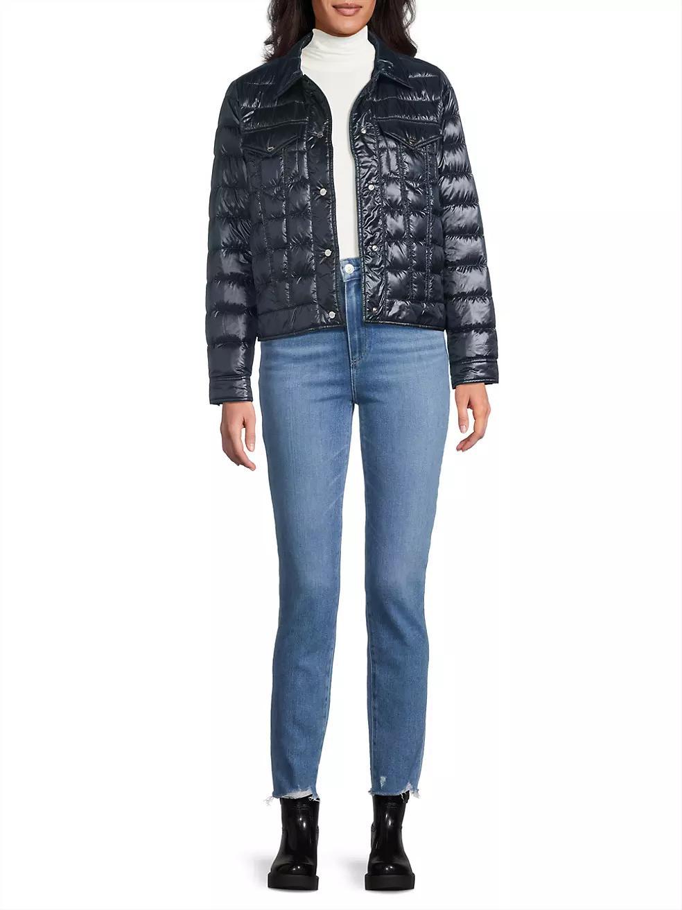 Shiny Nylon Shirt Jacket Product Image