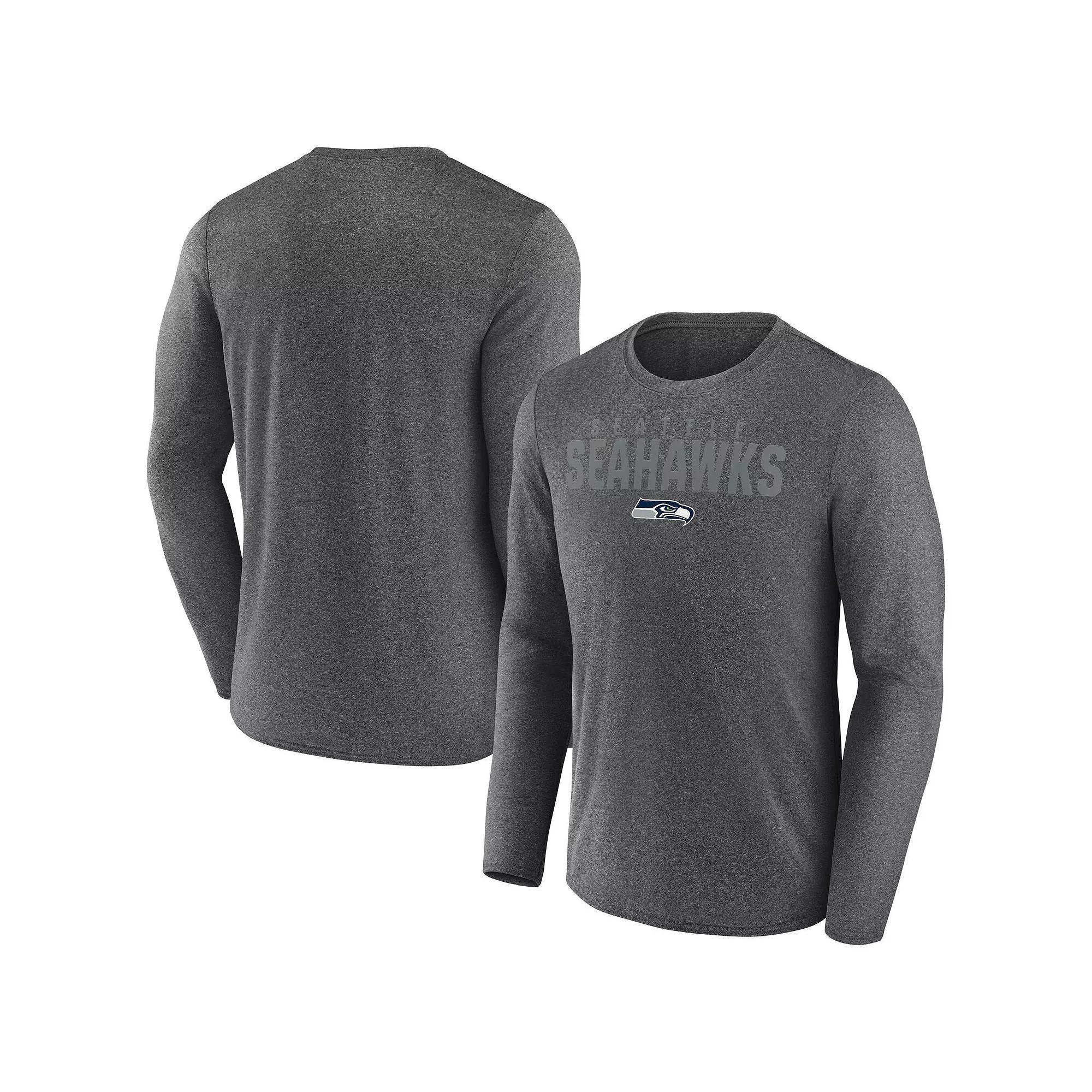 Men's Fanatics  Heather Charcoal Pittsburgh Steelers Blackout Long Sleeve T-Shirt, Size: Medium Product Image