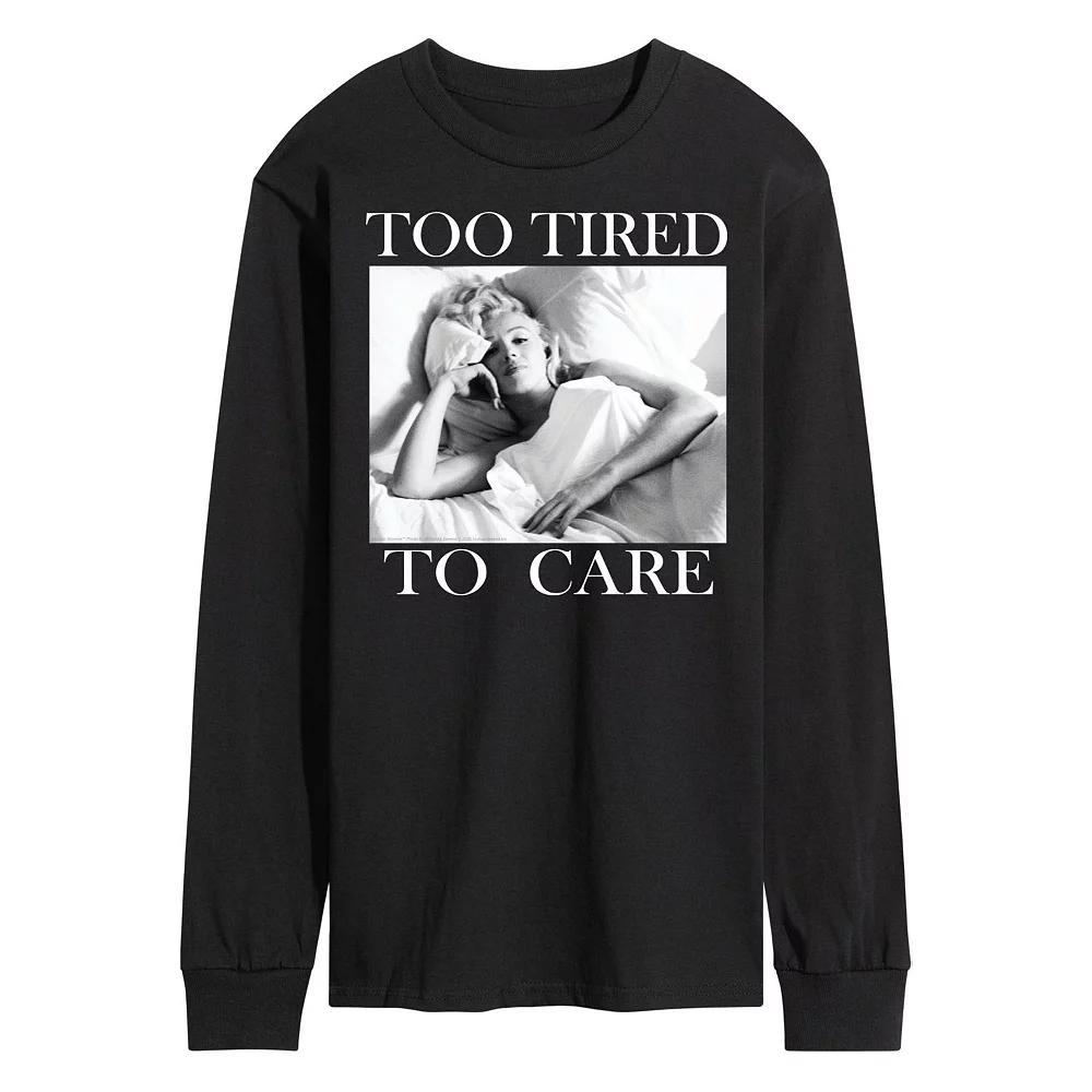 Men's Marilyn Monroe Too Tired Tee, Size: Medium, Black Product Image
