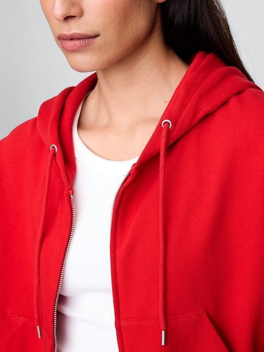 Heavyweight French Terry Oversized Zip Wedge Hoodie Product Image