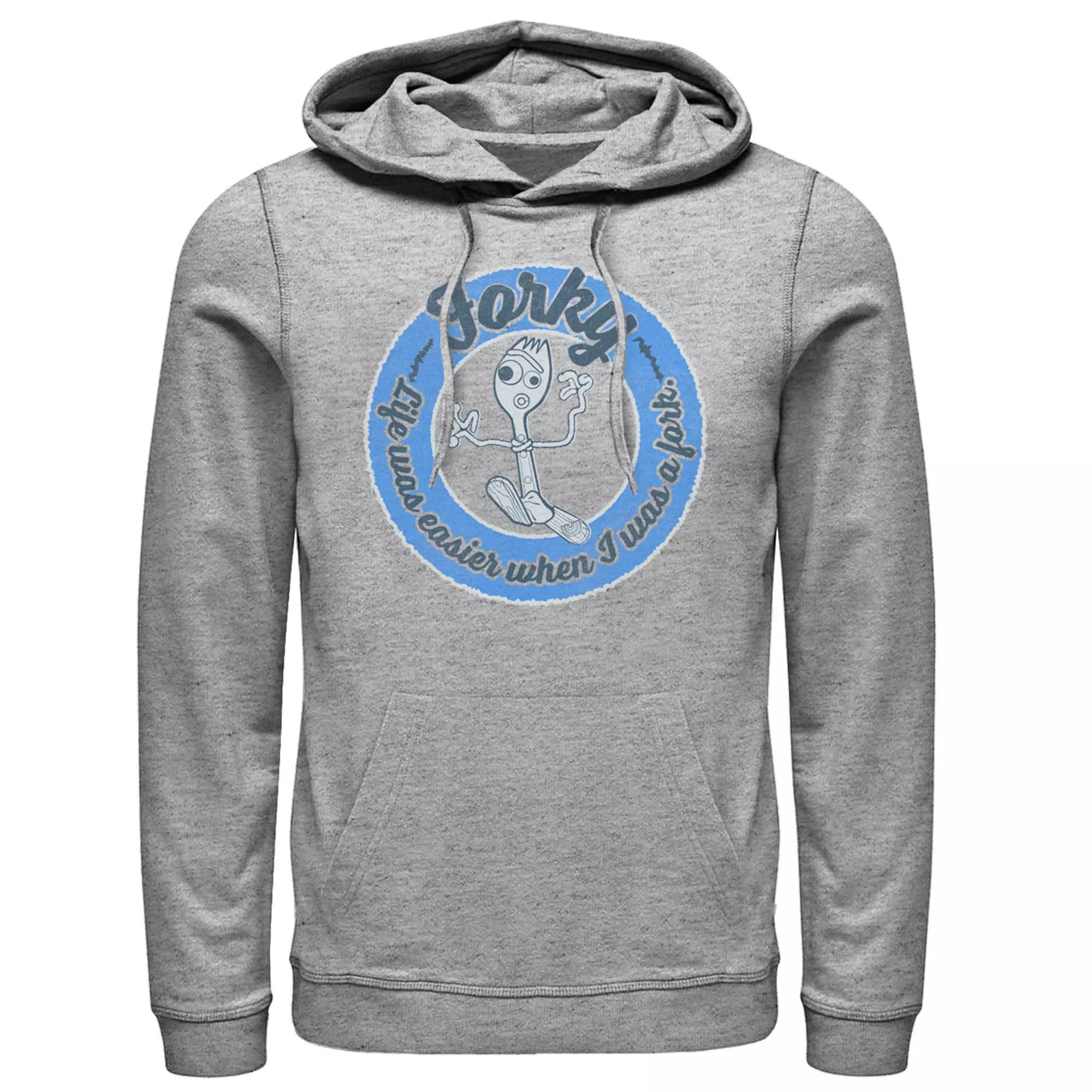 Disney / Pixar's Toy Story Forky Men's Hoodie, Size: Large, Athletic Grey Product Image