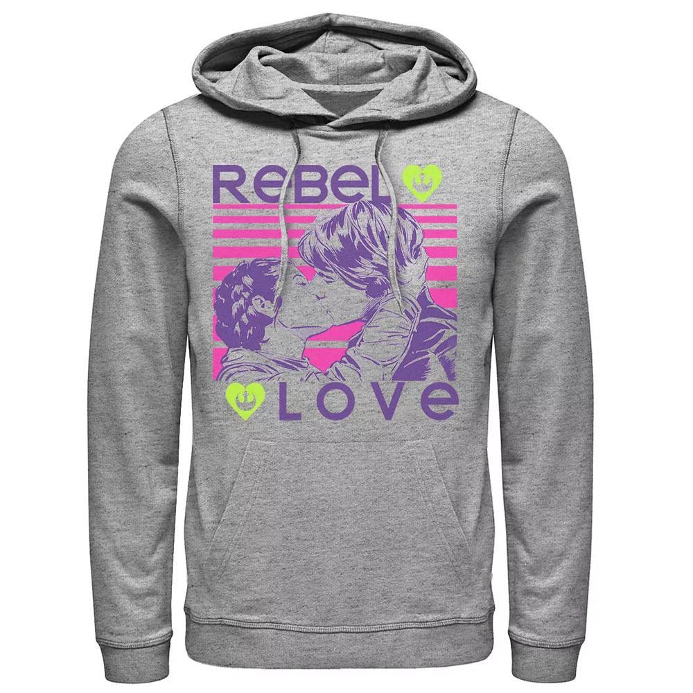 Men's Star Wars Rebel Love Valentines Day Hoodie, Size: Small, Athletic Grey Product Image