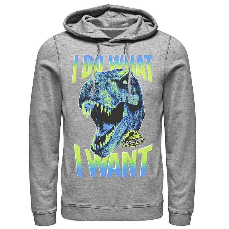 Men's Jurassic Park T-Rex I Do What I Want Graphic Pullover Hoodie, Size: XXL, Blue Product Image