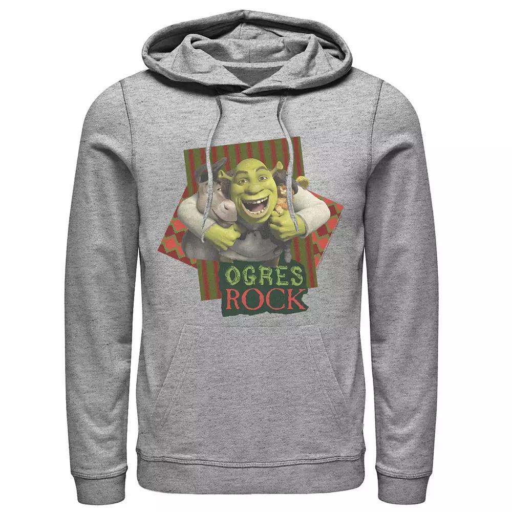 Men's Shrek The Third Ogres Rock Best Friends Group Hoodie, Size: XL, Athletic Grey Product Image