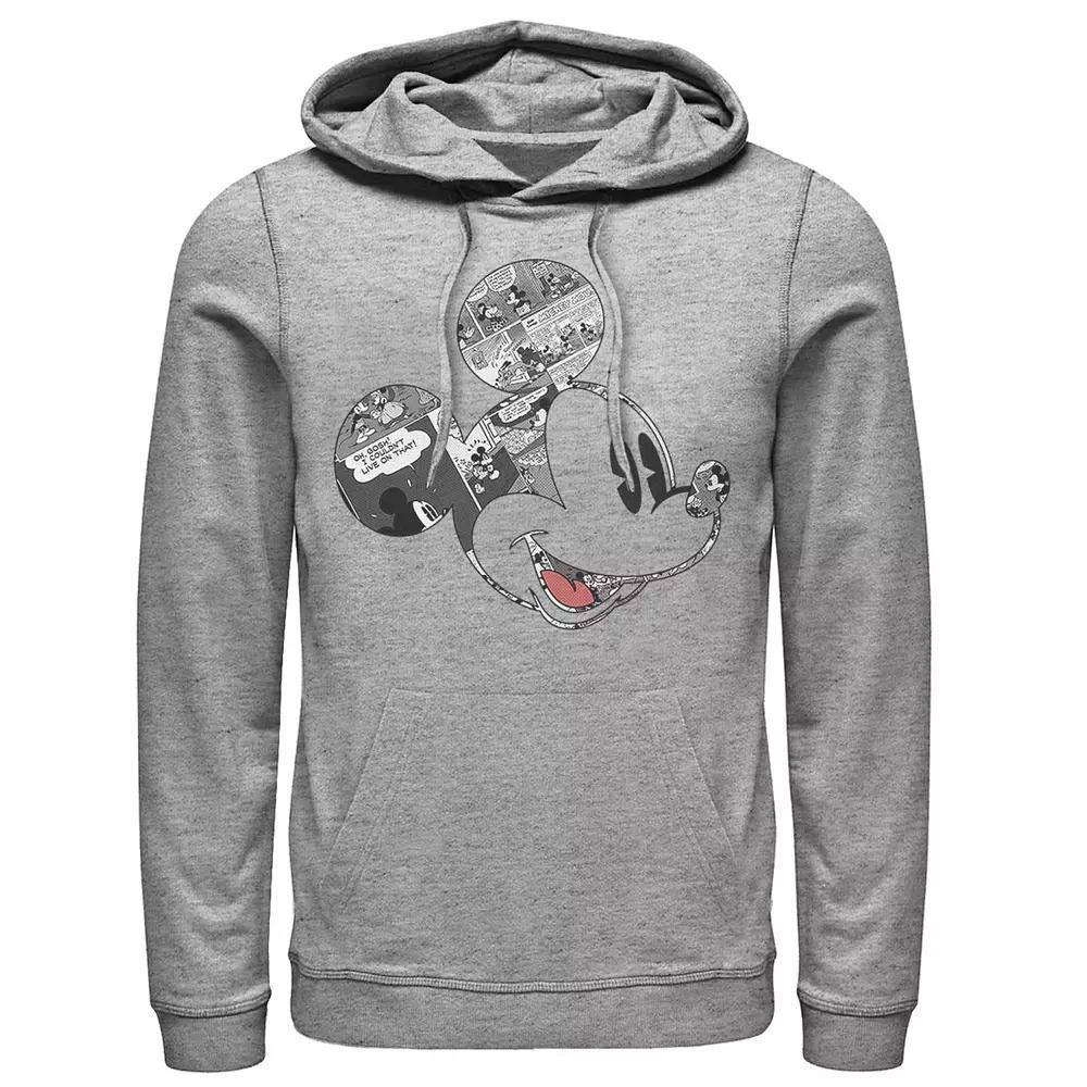 Disney's Mickey And Friends Mickey Comic Men's Hoodie, Size: Medium, Athletic Grey Product Image
