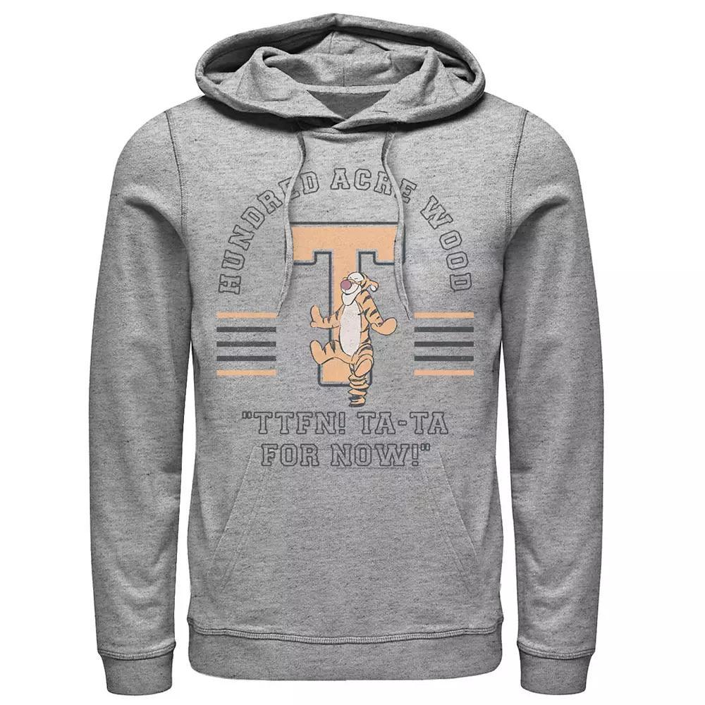 Disney's Winnie The Pooh Tigger Ta-Ta For Now Men's Hoodie, Size: XL, Athletic Grey Product Image