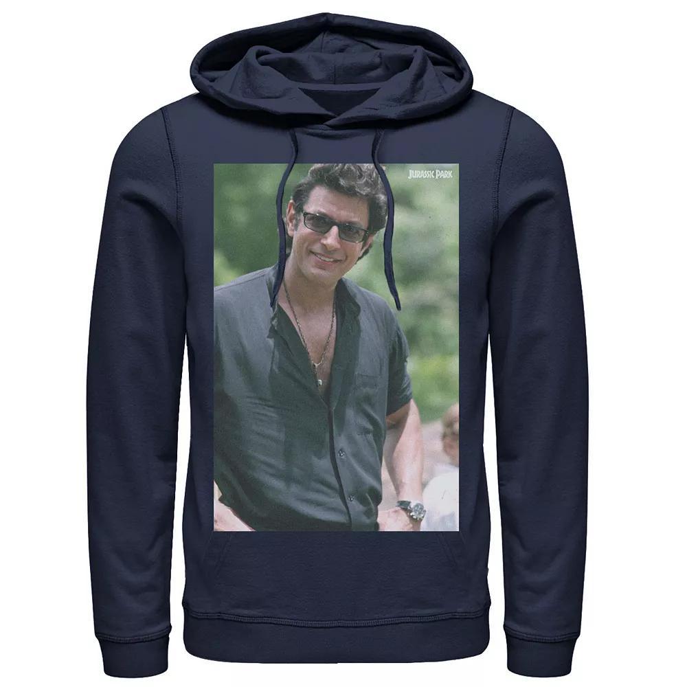 Men's Jurassic Park Jeff Goldblum Smile Poster Style Pullover Hoodie, Size: Medium, Black Product Image