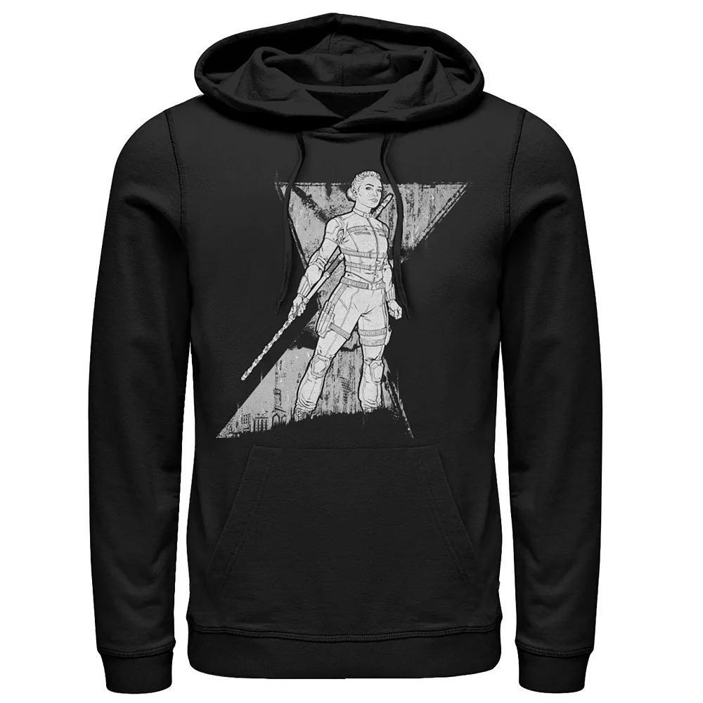 Men's Marvel Black Widow Yelena Sketch Logo Hoodie, Size: XL Product Image
