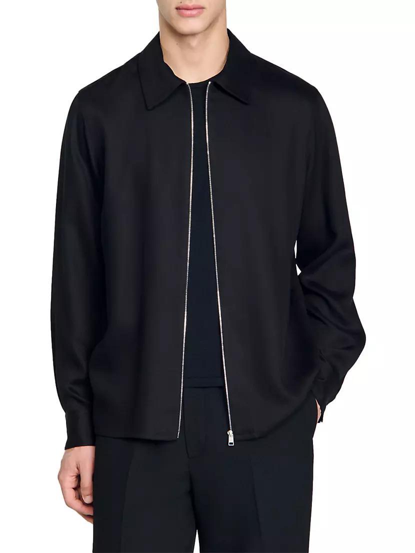 Loose-Fit Zip-Up Shirt Product Image