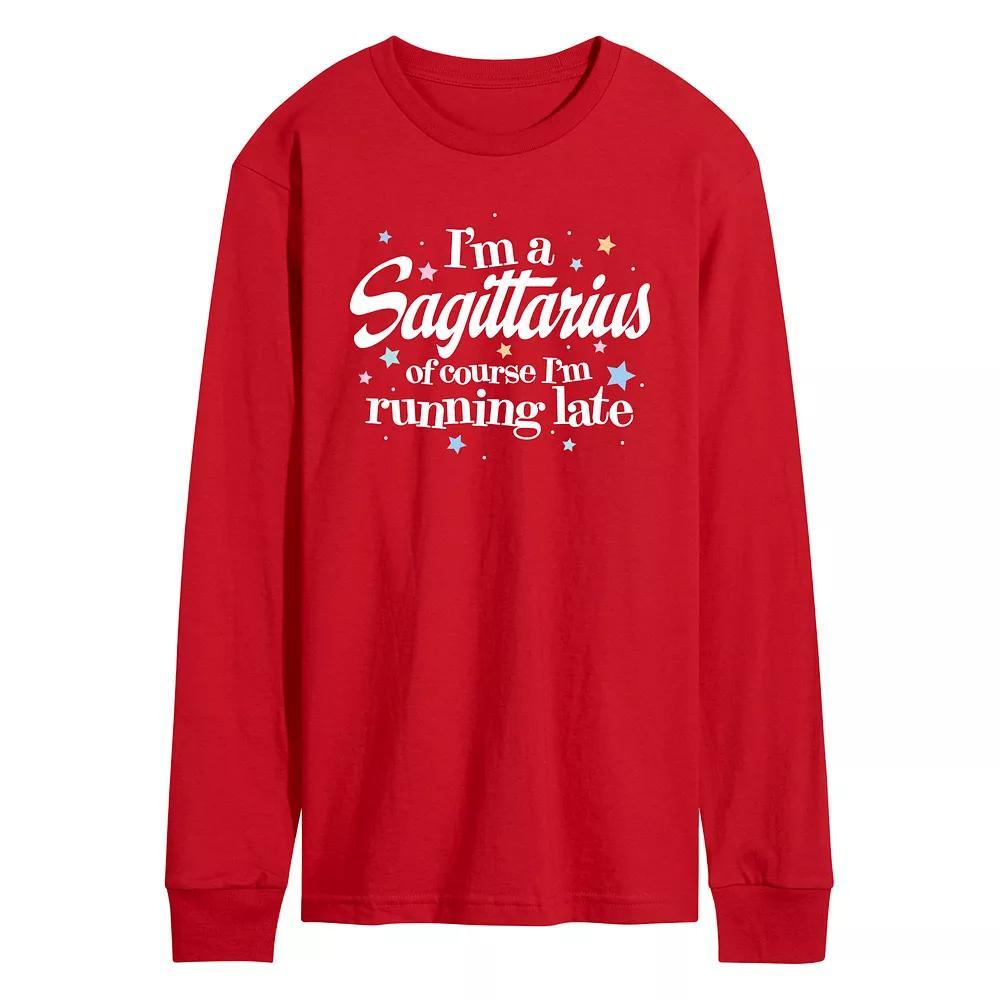 Men's I'm A Sagittarius Long Sleeve Graphic Tee, Size: XL, Blue Product Image