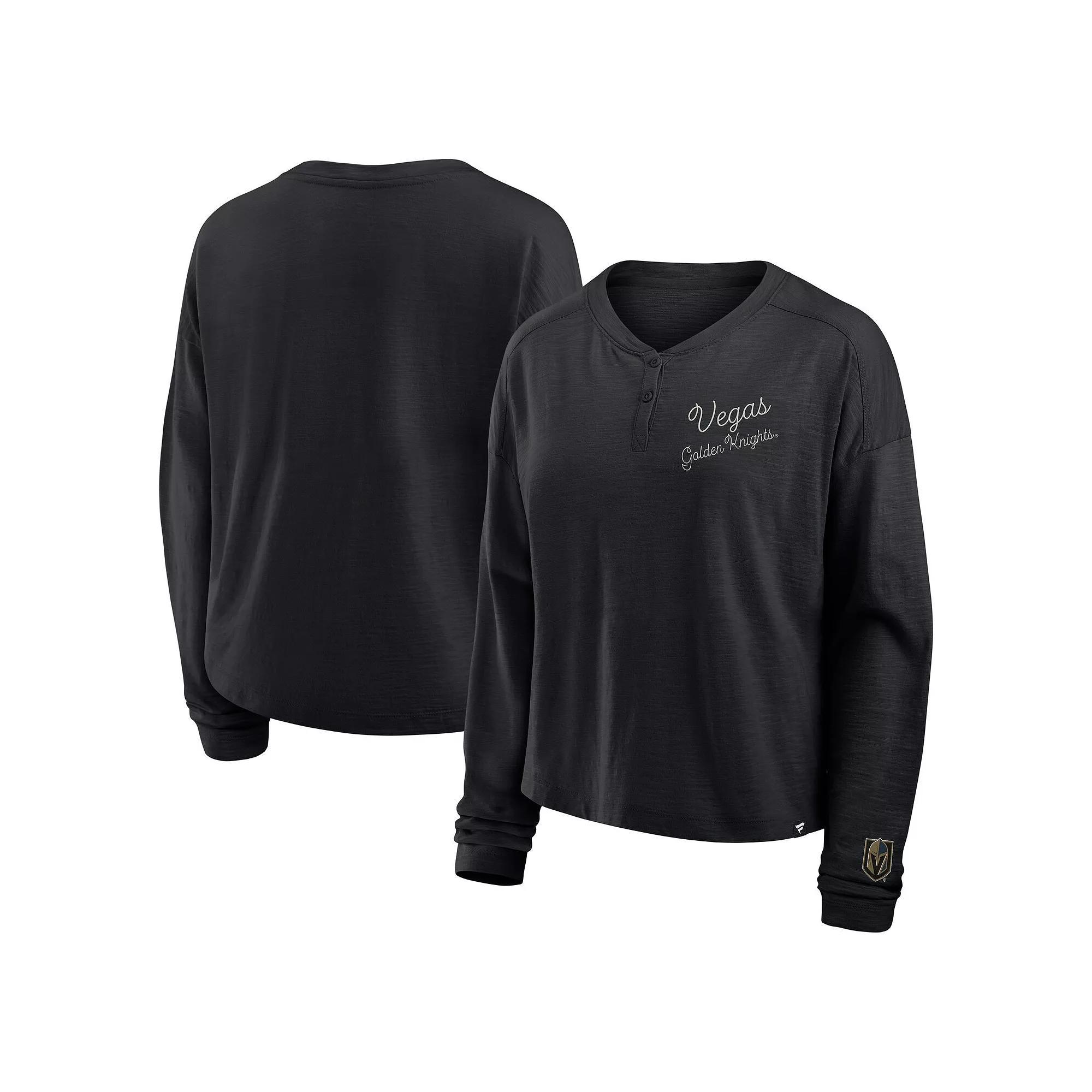 Women's Fanatics Burgundy Colorado Avalanche Oversized All Out Effort Long Sleeve Henley T-Shirt, Size: XL, Med Re Product Image